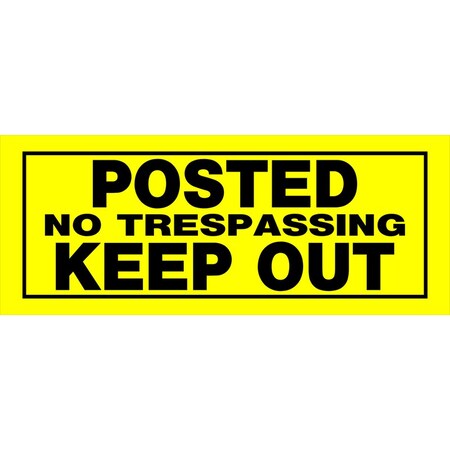Hillman HILLMAN English Yellow No Trespassing Sign 6 in. H X 15 in. W, PK6 841800